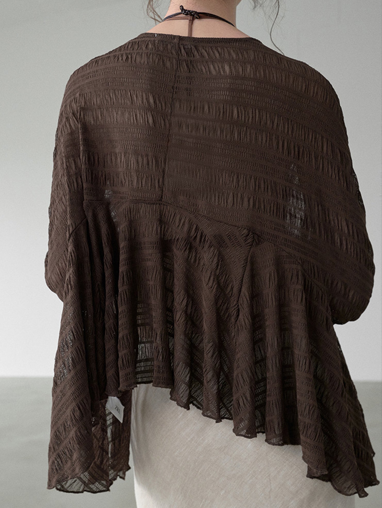 Cutout Batwing Sleeve Sheer Vintage Blouse_CWTTL01208