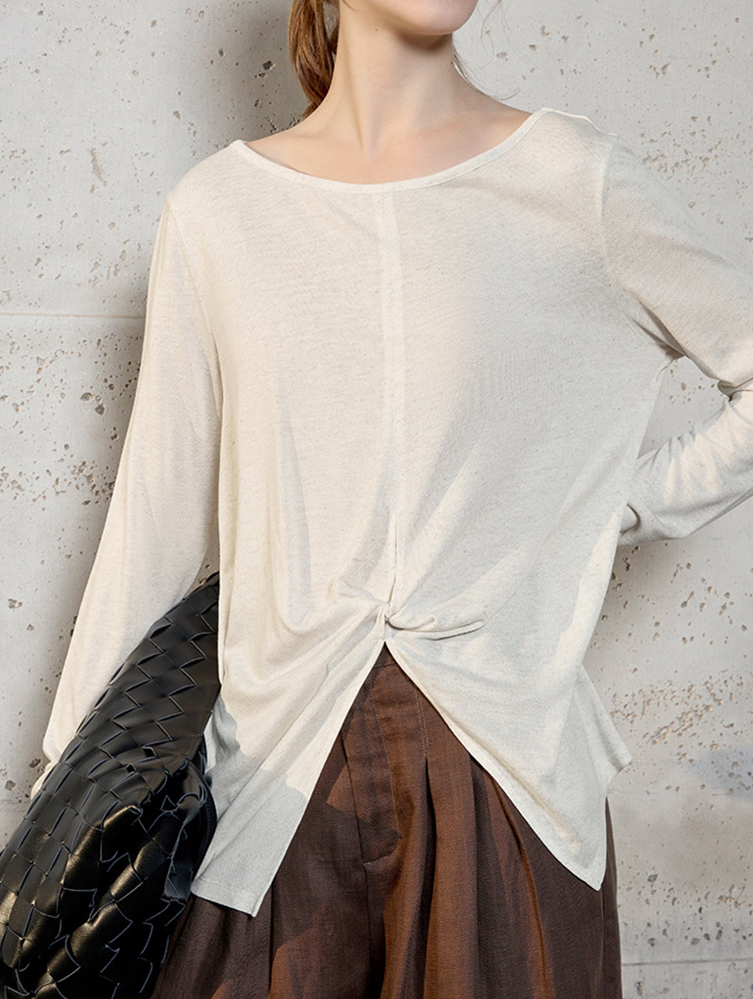 Tencel Linen Sun Protection Long Sleeve Top_CWTTL01211