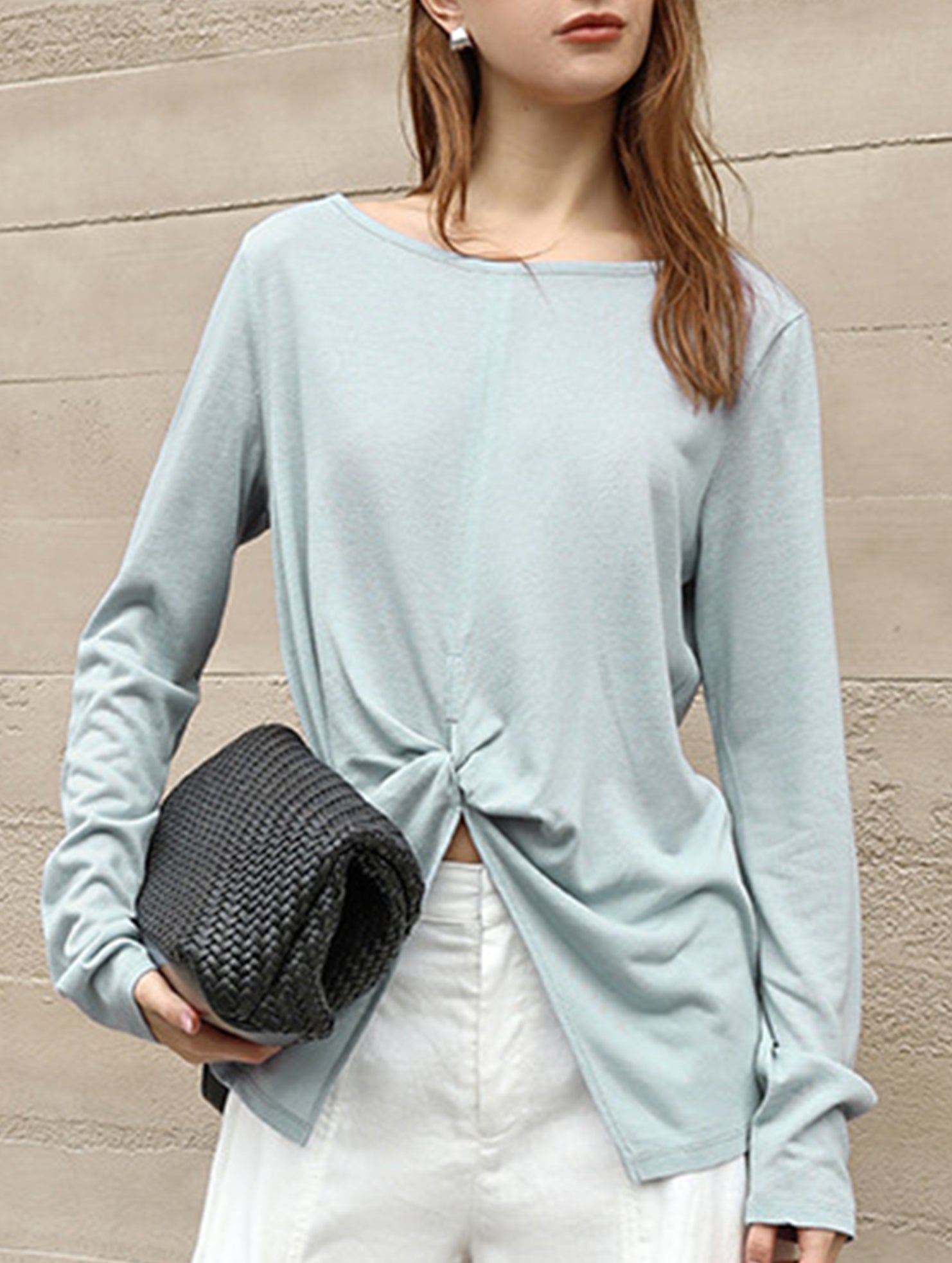 Tencel Linen Sun Protection Long Sleeve Top_CWTTL01211
