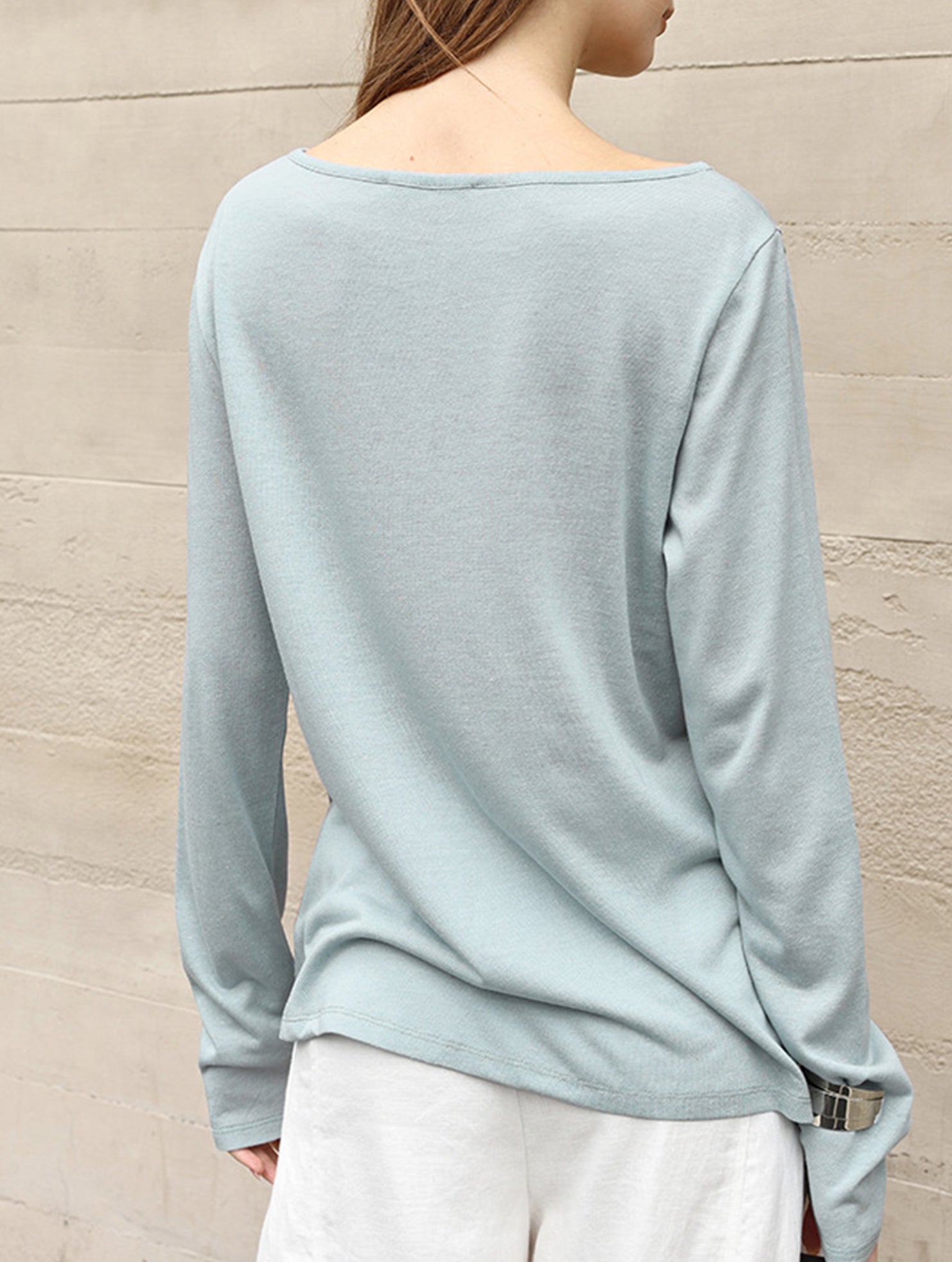 Tencel Linen Sun Protection Long Sleeve Top_CWTTL01211