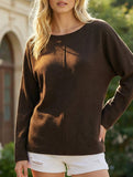 Crew Neck Loose Fit Long Sleeve Sweatshirt_CWTTL01215