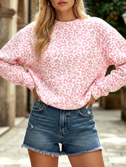 Printed Long Sleeve Crew Neck Sweatshirt_CWTTL01225