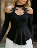 Cutout Off Shoulder Slim Fit Top