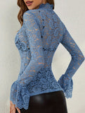 Paisley Lace Flare Sleeve Top
