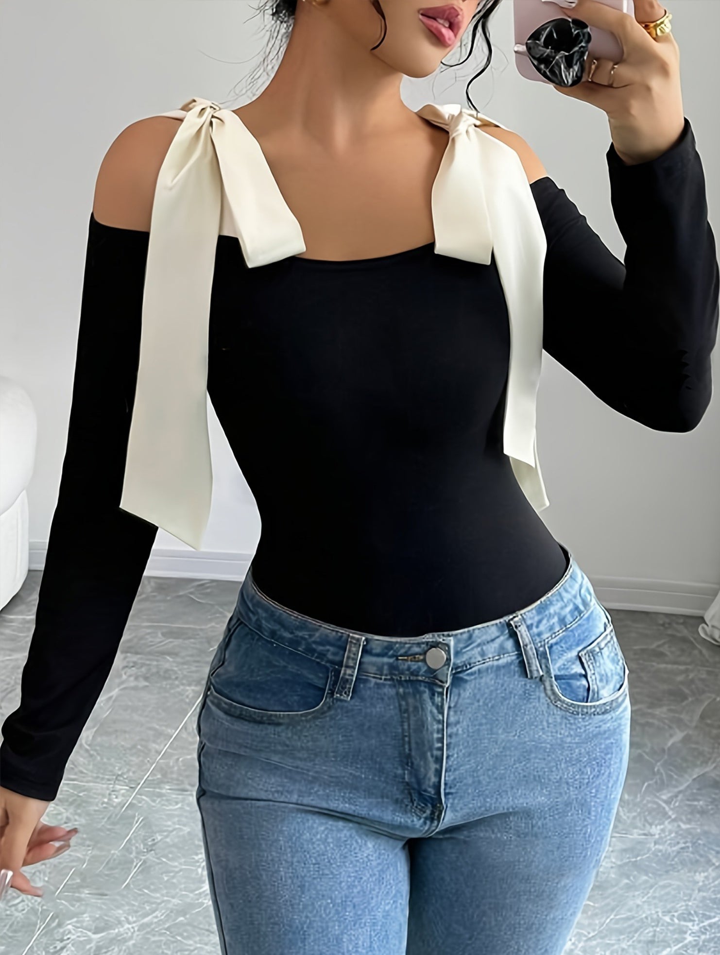 Off Shoulder Slim Tee