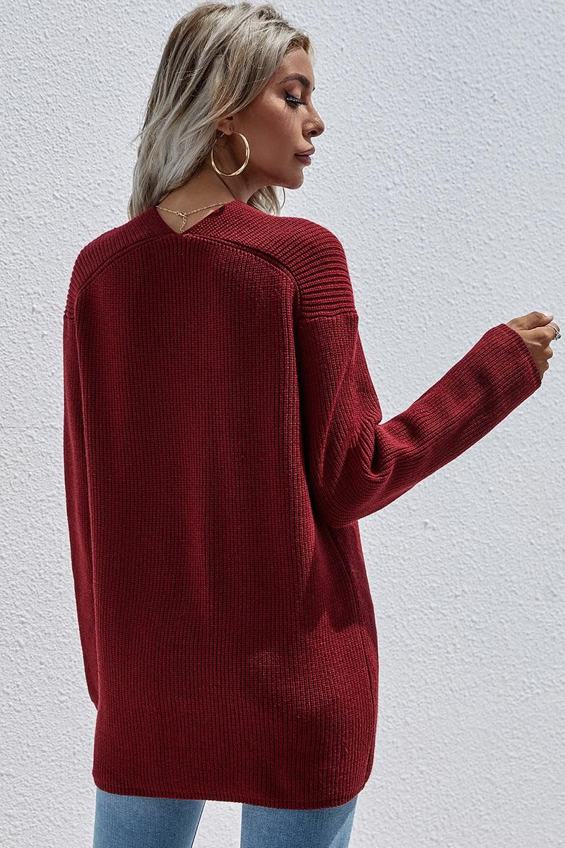 DEEP V NECK TOPS - Doublju