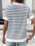 Button Half Placket Knit Top