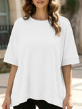 Oversized Knit Crew Neck Tee