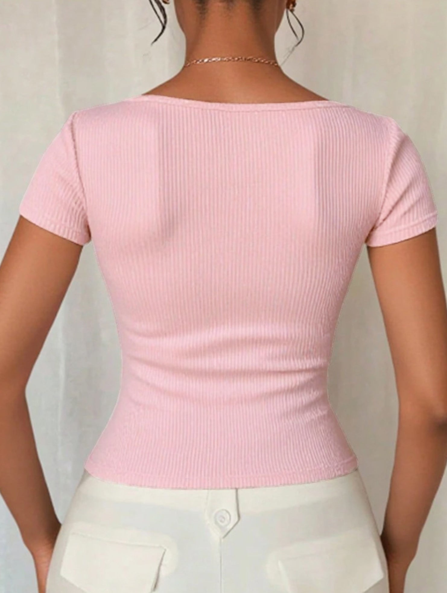 Bow One Shoulder Slim Fit Tee