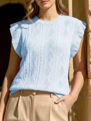 Jacquard Crewneck Loose Tee