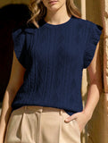 Jacquard Crewneck Loose Tee