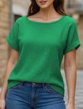 Solid Crewneck Short Sleeve Tee