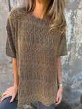 Shiny Thread Crewneck Tee