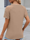 Lace Patch Crewneck Tee