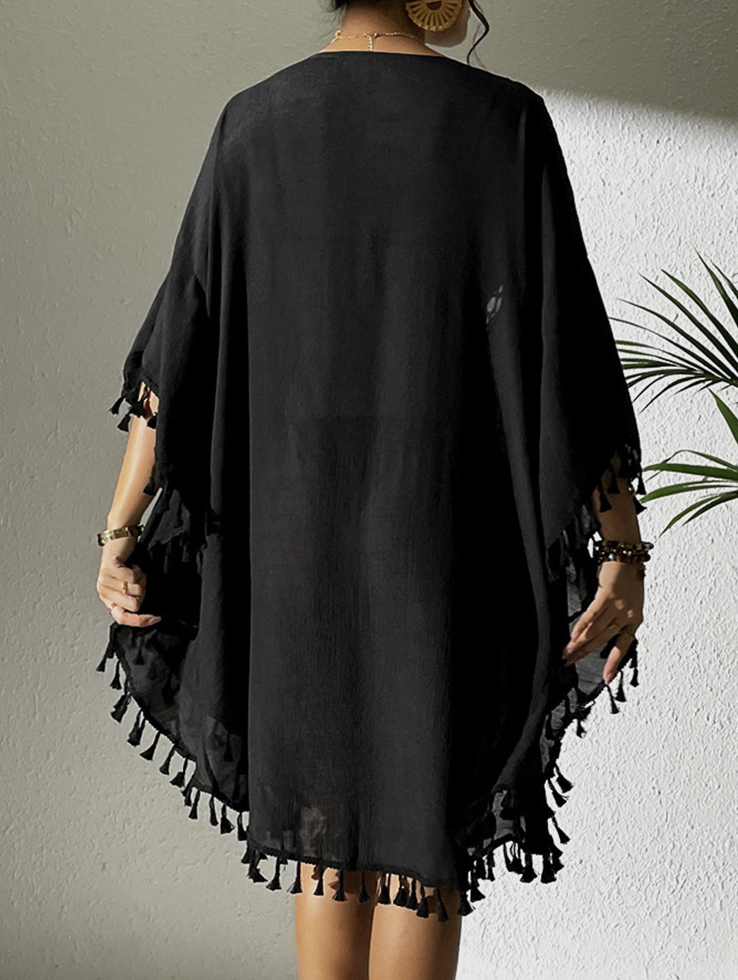 Crochet Fringe Beach Cover Up Bikini