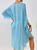 Crochet Fringe Beach Cover Up Bikini