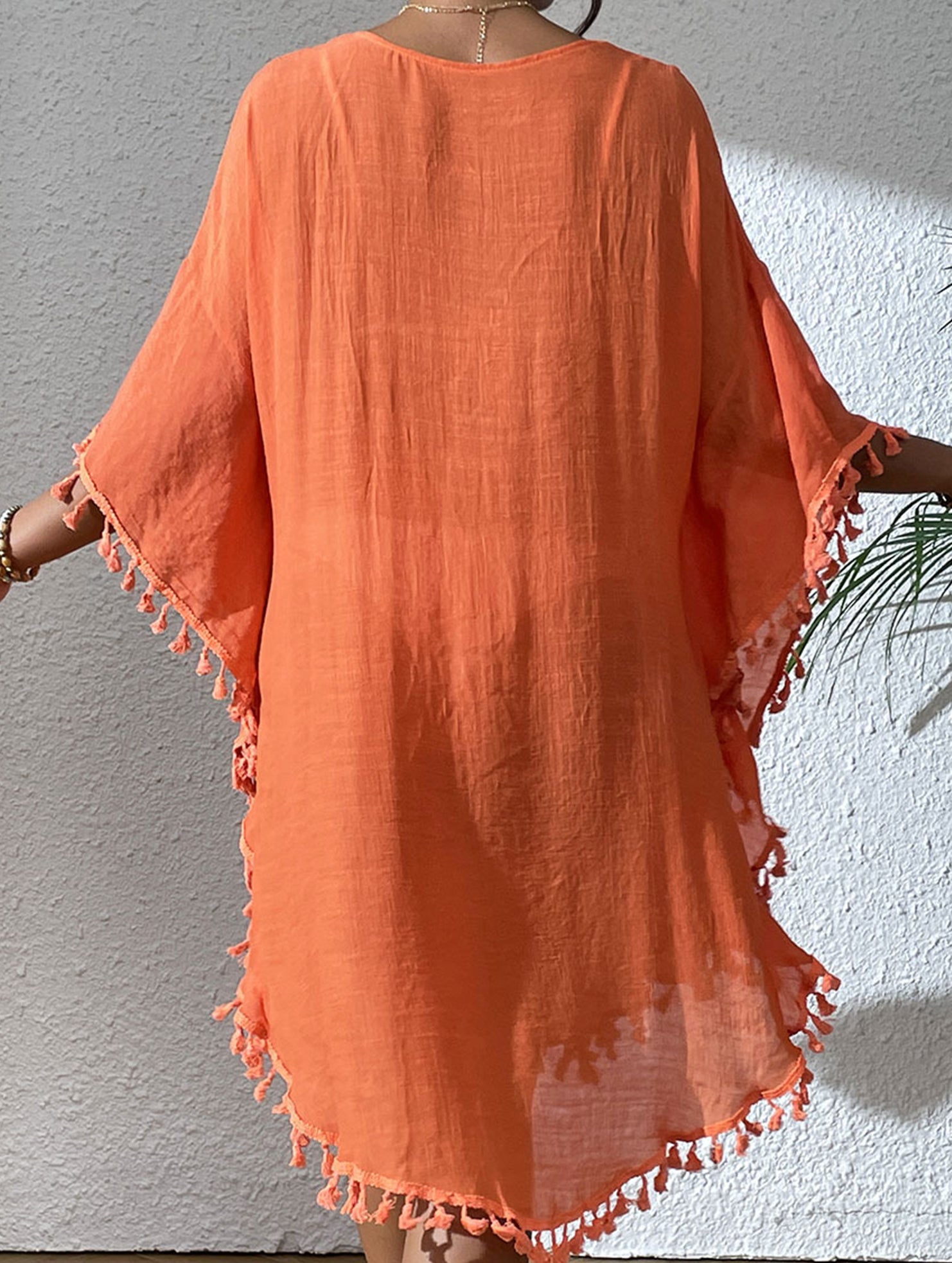 Crochet Fringe Beach Cover Up Bikini