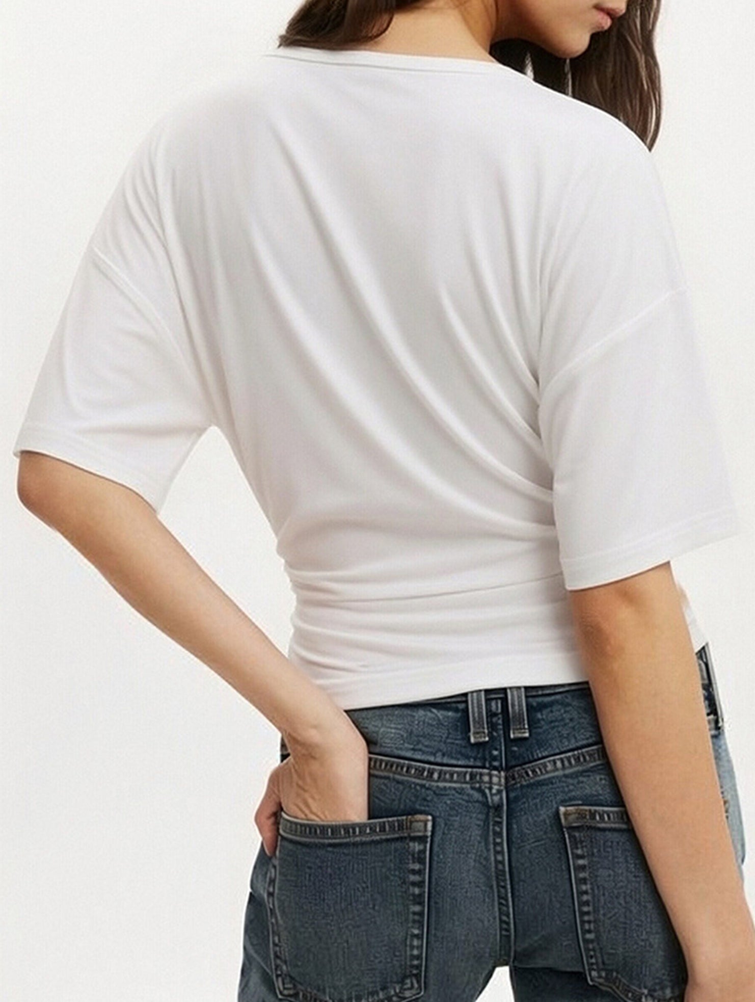 Waist Cinched Short Sleeve Tee_CWTTS00931