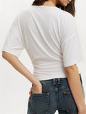 Waist Cinched Short Sleeve Tee_CWTTS00931
