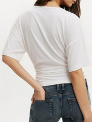Waist Cinched Short Sleeve Tee_CWTTS00931