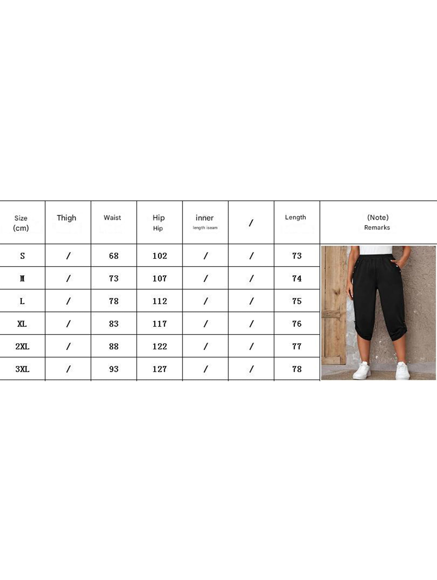 Casual Elastic Capri Pants