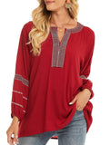 COTTON PLUS-SIZE EMBROIDERED SHIRT_CWTBLL0821