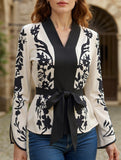 Vintage Floral Print V-Neck Top
