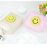 Portable Face Embroidered Sanitary Towel Bag_Cwab1101