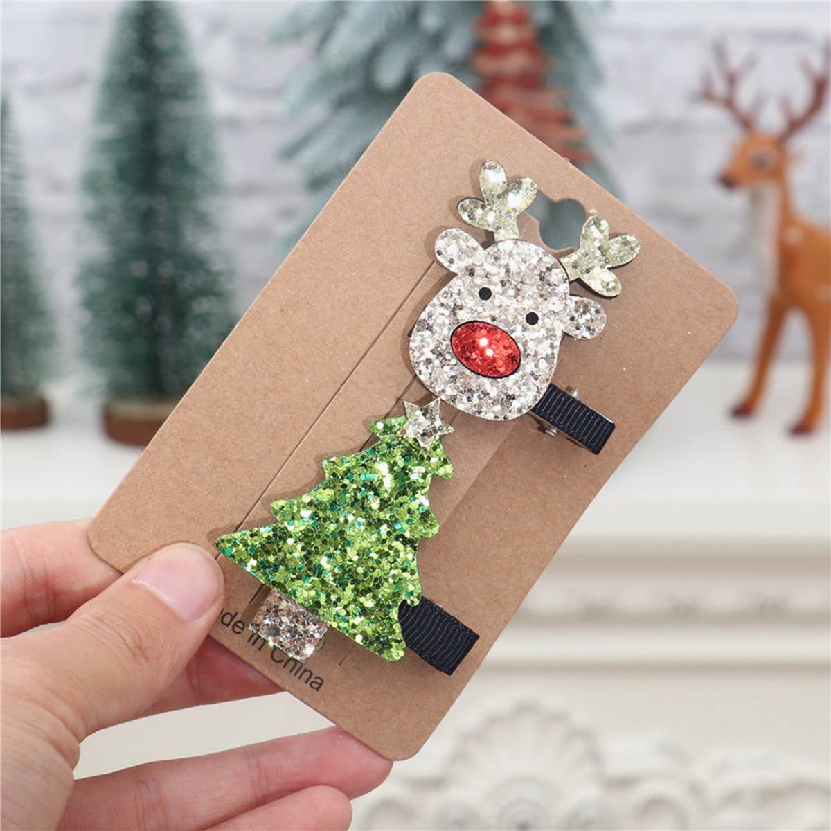 CHRISTMAS CHILDREN GIRLS HOLIDAY HAIR CLIP_CWAHA2746