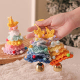 Plush Christmas Ornament Knitted Tree Hanging_Cuab00751