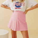 Versatile Solid Color Pleated Short Skirt_Cwbss0421