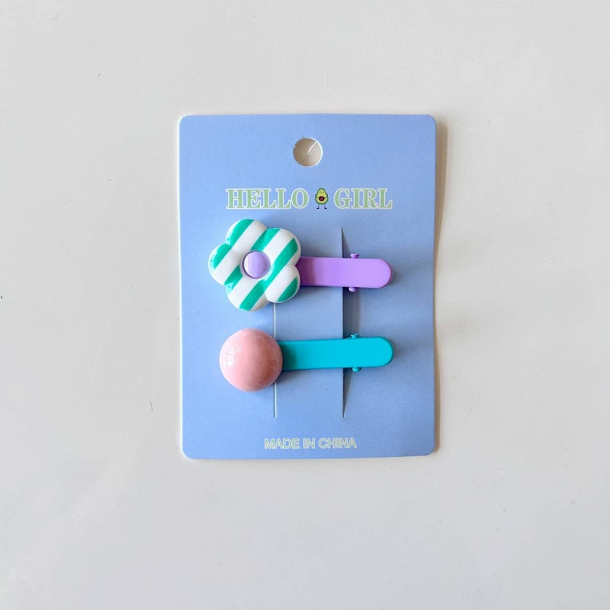 CHILDRENS FLOWER ROUND BEAD HAIRPIN_CWAHA1821