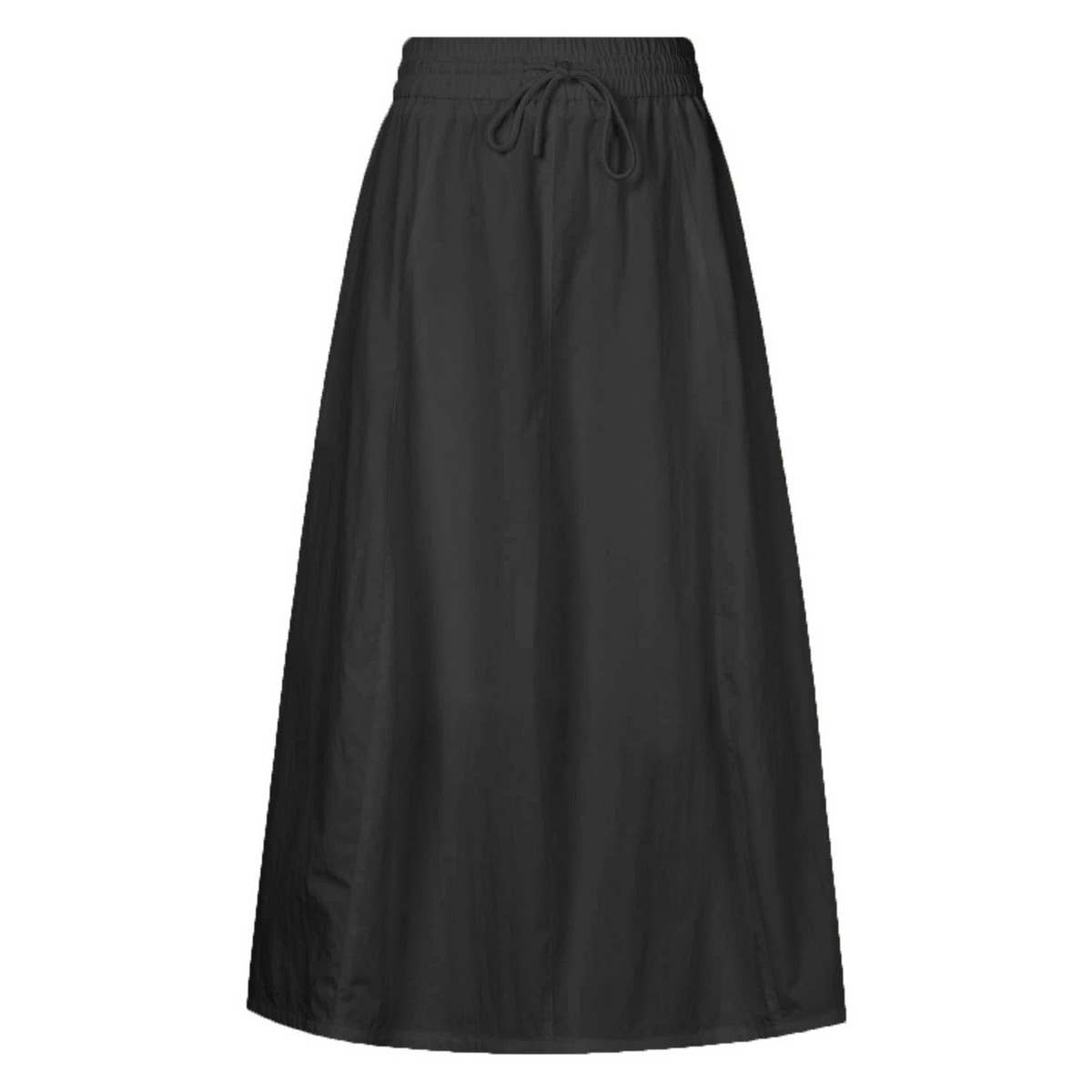 COTTON SKIRT HIGH WAIST SLIT LACE UP LONG SKIRT_CWBSS0402