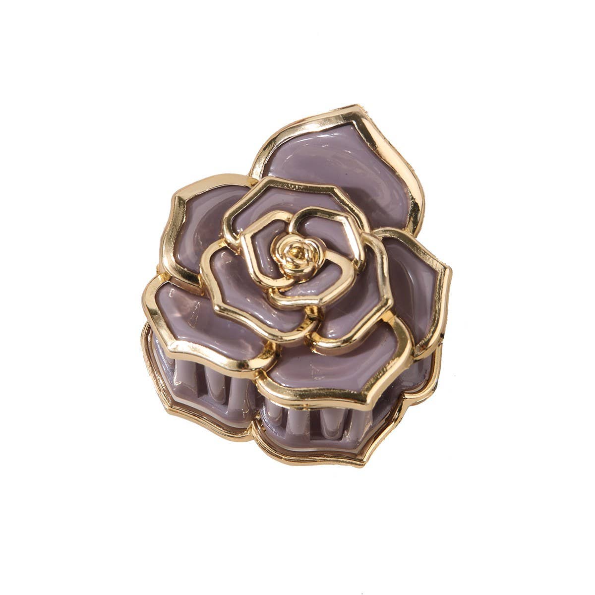 Sweet Rose Flower Hair Claw Small Elegant_Cwmm4981