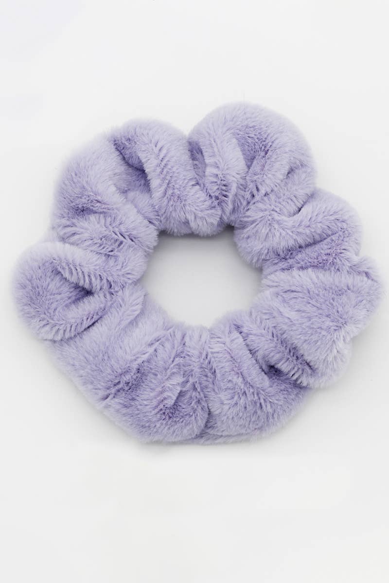 FLUFFY PLEATED SCRUNCHIE HAIR TIE_CWAHA0188