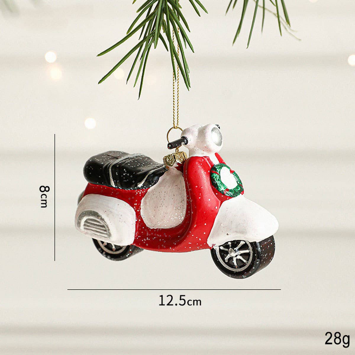 PAINTED PLASTIC CHRISTMAS TREE CAR HANGING DECO_CWMM9695