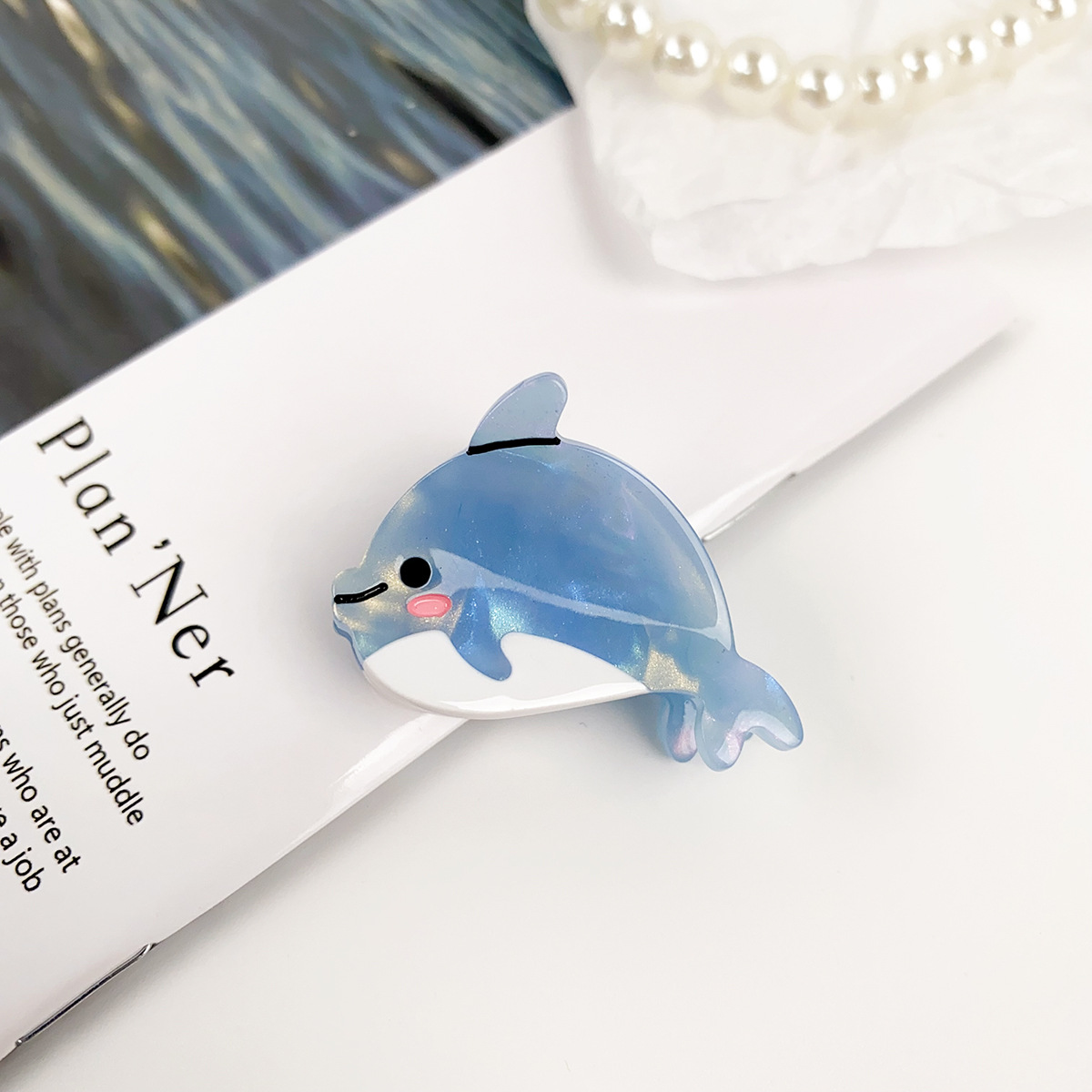 OCEAN STYLE CLAW CLIP CUTE DOLPHIN SHELL_CWAHA1482