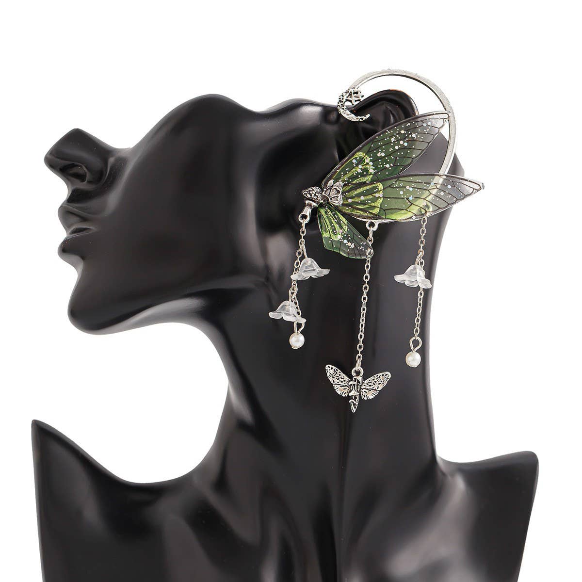 ELF EAR BUTTERFLY OUTLINE NON PIERCING EARRINGS_CWMM3227