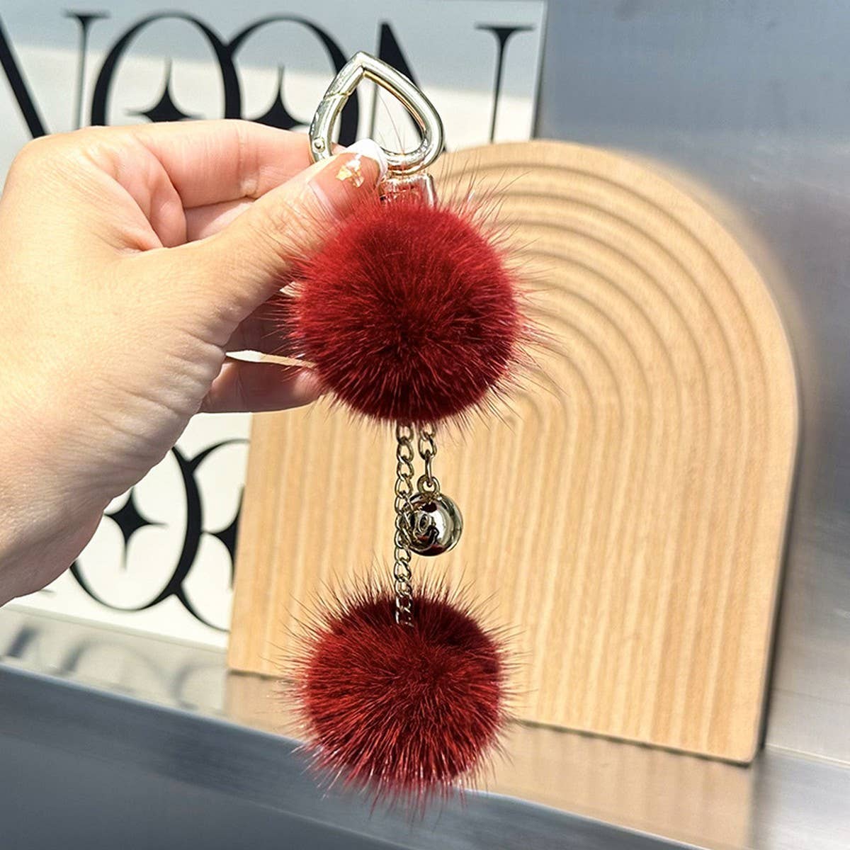 CUTE FUR BALL PENDANT BAG ORNAMENT CAR KEYCHAIN_CWMM2517