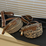 LEOPARD PRINT BLACK CHAIN STRAP FANNY BELT BAG_CWAB0923