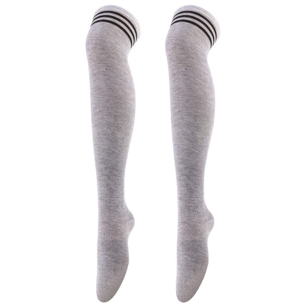 Cwmm10069_Women Three-Stripe Knee-High Socks