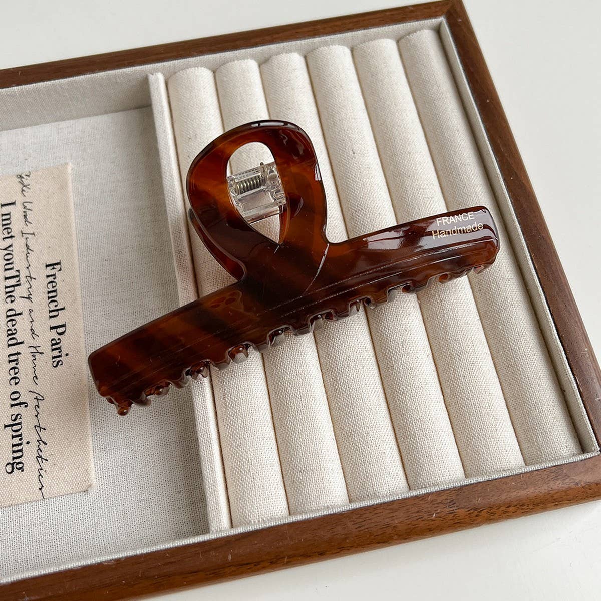 Large Brown Acetate Claw Clip Retro Chic Style_Cwaha6003