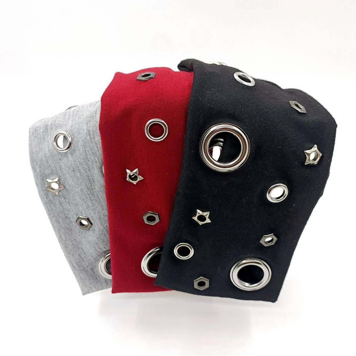 ELASTIC PUNK HEADBAND WITH MIXED METAL STUDS_CWAHA6309