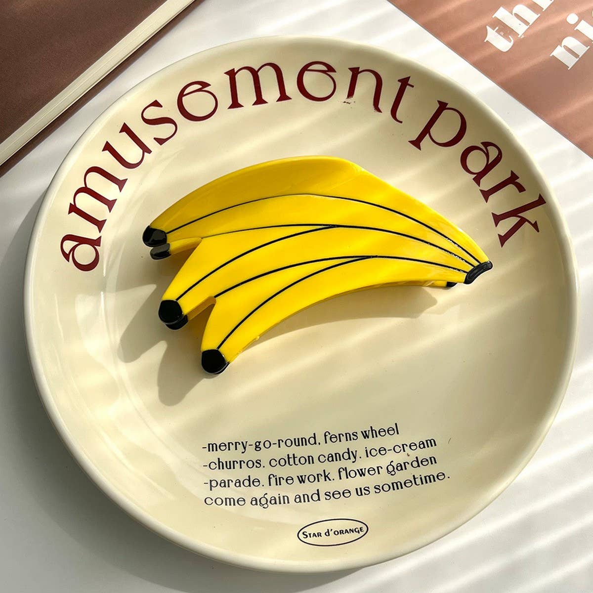 FRUIT HAIR CLAW STRAWBERRY LEMON CHERRY CLIP_CWAHA5764