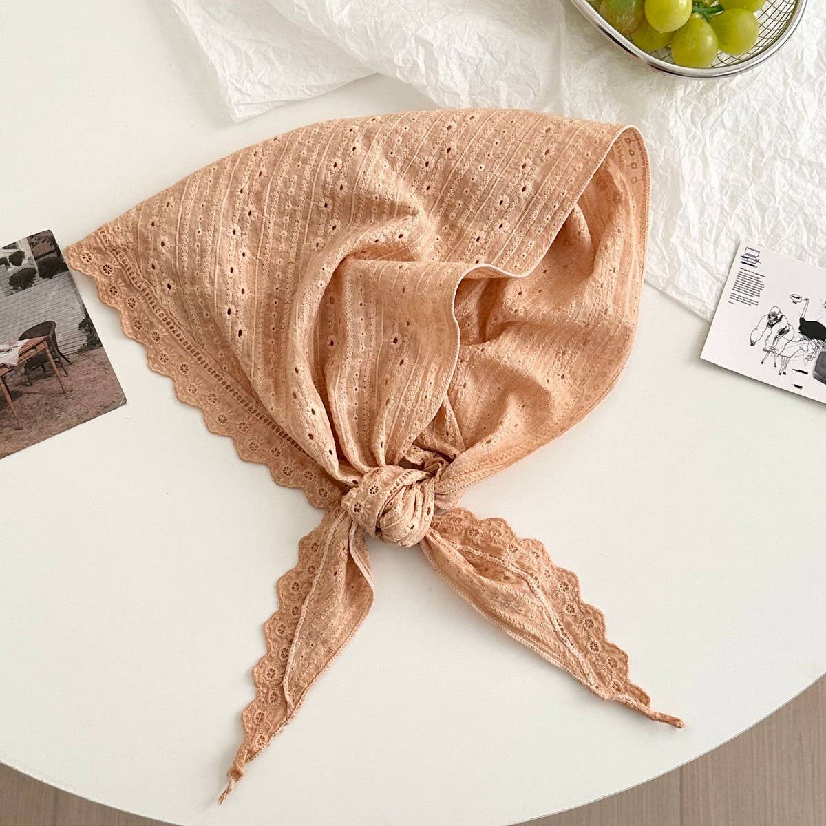 Plain Scarf Neck Tie Small Shawl_Cwasc02991