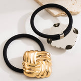 MINIMALIST GLOSSY HEART GEOMETRIC HAIR TIE_CWAHA6207