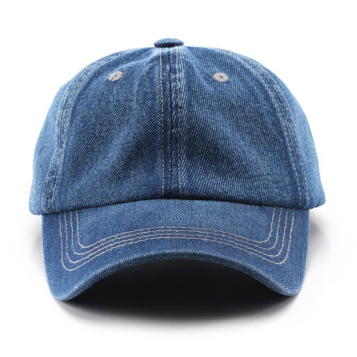 Cwah3200_Solid Color Sun Protection Denim Baseball Cap