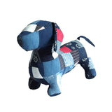 HANDCRAFTED INDIGO PATCHWORK FABRIC ANIMAL DOLL_CWMM6041