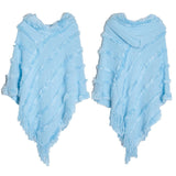 HOODED CAPE WITH FRINGED HEM SCARVES_CWASC0118