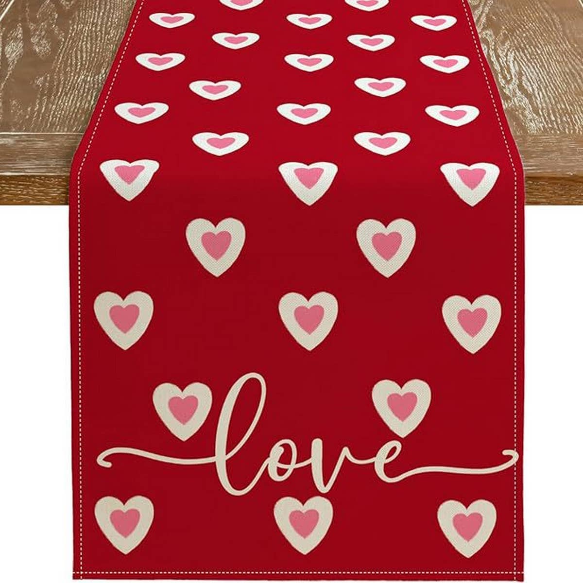 Valentines Day Heart Rose Printed Tablecloth_Cwmm0785